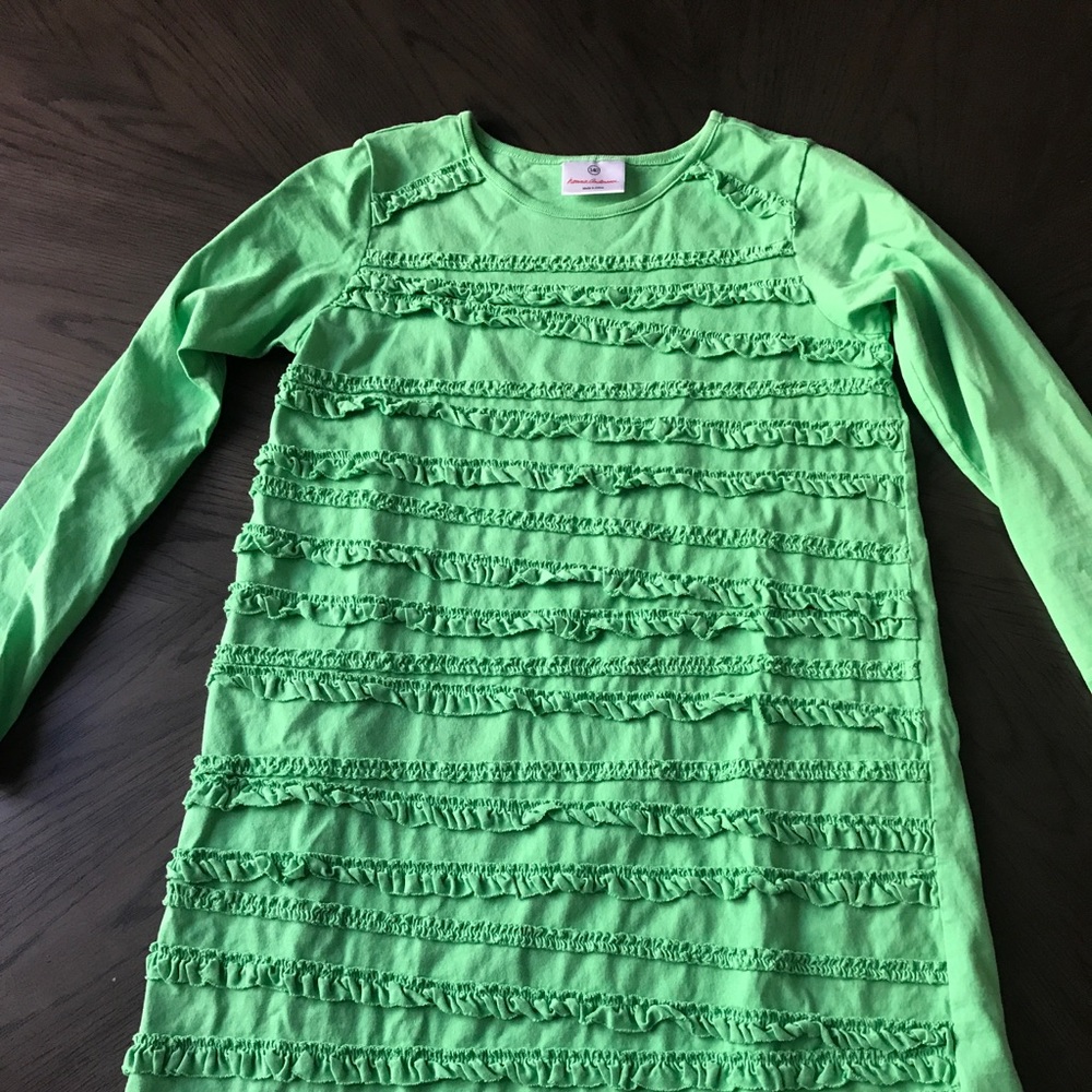 Hanna Andersson size 10 green cotton day dress